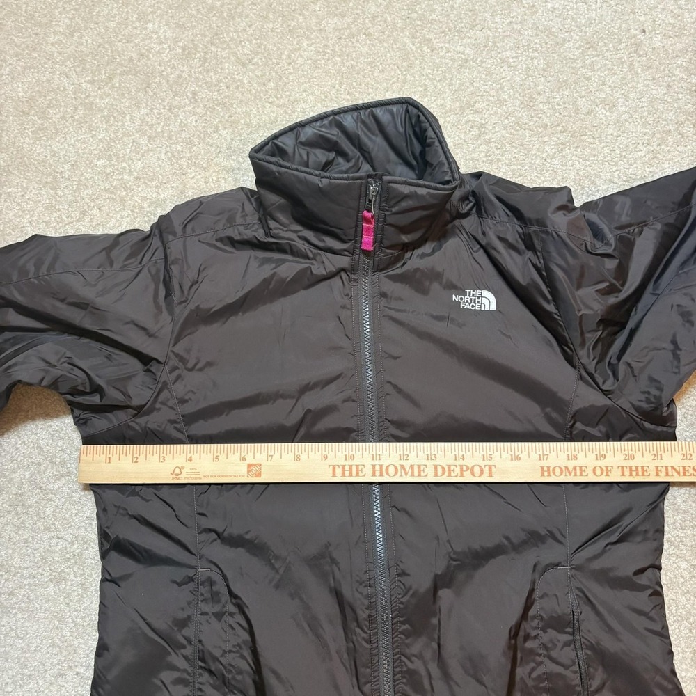 The North Face Puffer Jacket Womens Large Brown Nylon Insulated Full Zip Outdoor - Picture 5 of 11